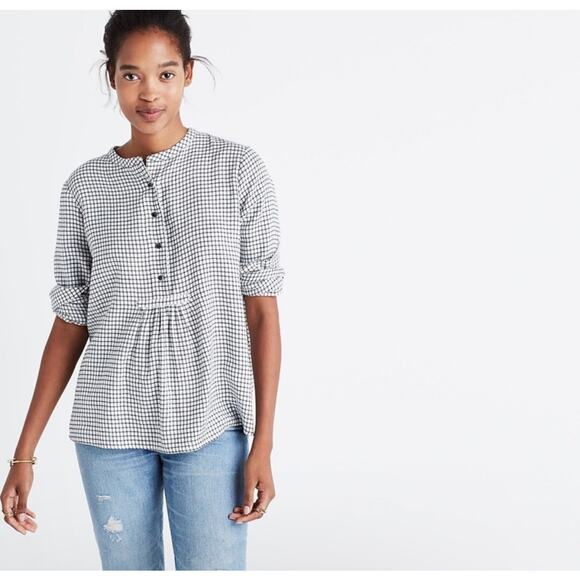 Madewell Market Popover Shirt in Malone Plaid - Picture 1 of 6